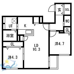 間取図画像 2LDK