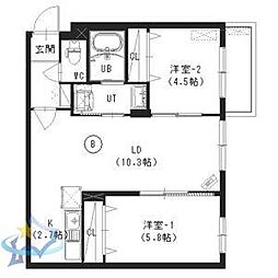 間取図画像 2LDK