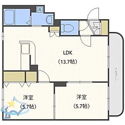 間取図画像 2LDK