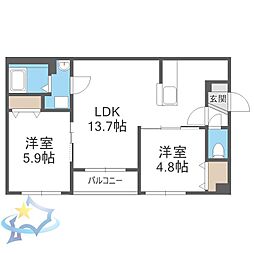 札幌市営東西線 西18丁目駅 徒歩12分 3階/-