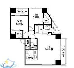 WELLZ N5(ウェルズN5) 2LDKの間取図画像