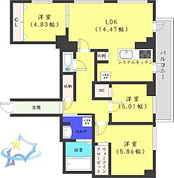 札幌市営東西線 西18丁目駅 徒歩10分 3階/-
