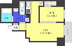 レガロ札幌ステーション 1LDKの間取図画像