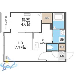 ZERMaisonS5 1LDKの間取図画像
