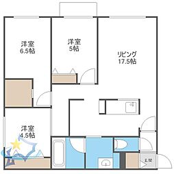 NORTHSEAROAD 3LDKの間取図画像