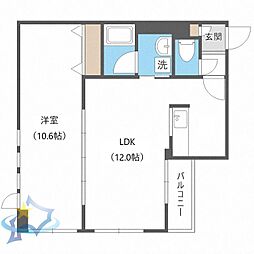 KDXレジデンス南三条 1LDKの間取図画像
