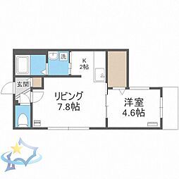グランドサクセス北3条 1LDKの間取図画像