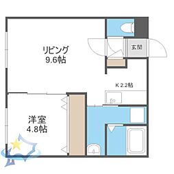 癒禅N11 1LDKの間取図画像