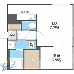 Bellissimomiyanosawa 1LDKの間取図画像