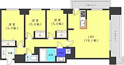 RESIDIA円山北五条 3LDKの間取図画像
