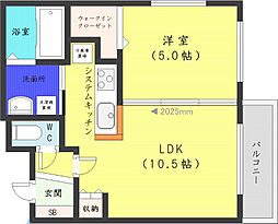 サムティ円山レジデンス 1LDKの間取図画像