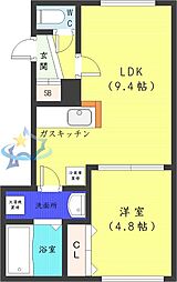 パークウエスト 1LDKの間取図画像