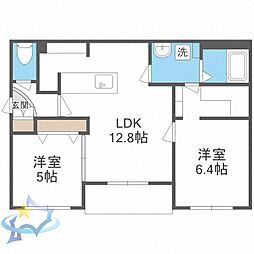 FERIZSARA 2LDKの間取図画像