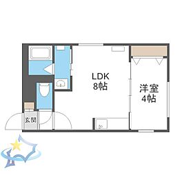 札幌市西区西町北13丁目マンション 1LDKの間取図画像