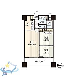 パークアクシス札幌植物園前 2LDKの間取図画像