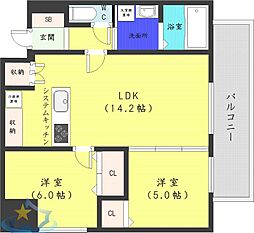 e′clair 2LDKの間取図画像