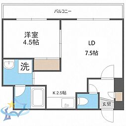 エポック南7条館 1LDKの間取図画像