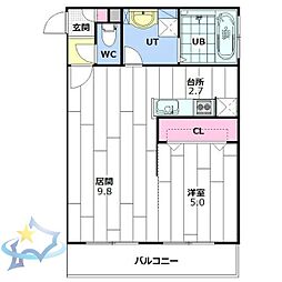 ANGEROSE 1LDKの間取図画像