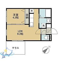 グランリーオ琴似 1LDKの間取図画像