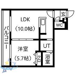 スペランツァ北円山 1LDKの間取図画像