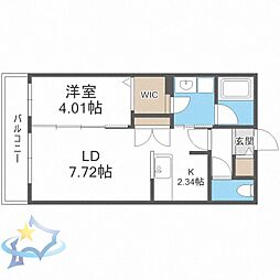 ALPHASQUARES17 1LDKの間取図画像
