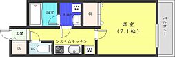 alesia北円山 1Kの間取図画像