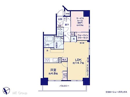 1SLDK 間取り