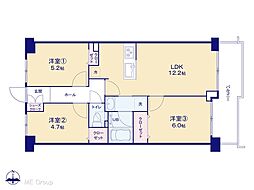 ルマージュ綾瀬 3LDKの間取図画像