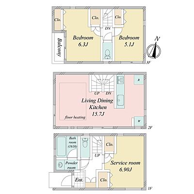 間取り 横浜市磯子区丸山1丁目 中古戸建て