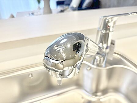 いつでも清潔なおいしいお水を。一つの水栓で水道水と浄水を使い分け。