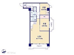 シンメイ志木マンション 2LDKの間取図画像