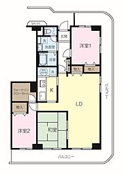 ハイラーク川越 3LDKの間取図画像