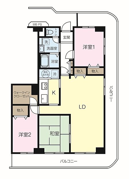 3LDK 間取り
