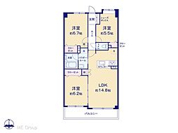 ダイアパレス志木5ウィンザーフラッツ 3LDKの間取図画像