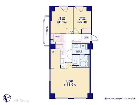 2LDK 間取り