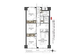 グランドシティ大宮WESTTOWER 3LDKの間取図画像
