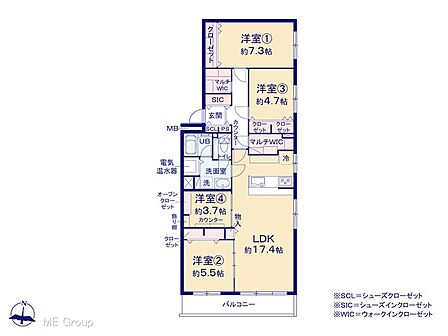 4LDK 間取り