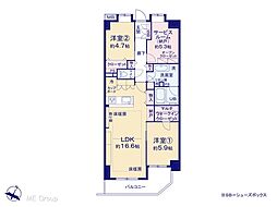 サンクレイドル・レヴィール池袋 2SLDKの間取図画像