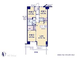 ハイラーク新赤羽 3LDKの間取図画像