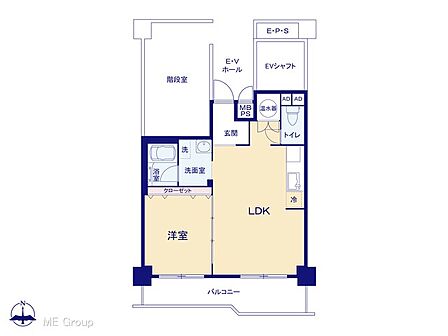 1LDK 間取り