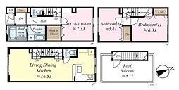 セボン常盤台 2SLDKの間取図画像