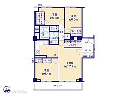 小石川ハウス 3LDKの間取図画像