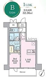 パヴァナジオーネ寺町通り 1LDKの間取図画像