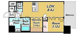 サードプレイス吉塚駅前 1SLDKの間取図画像