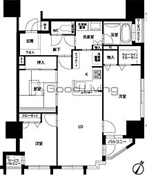 アメックス赤坂門タワー 3LDKの間取図画像
