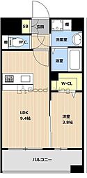KL天神南 1LDKの間取図画像