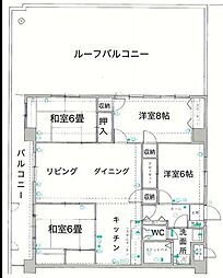 ボンヌール健軍 4LDKの間取図画像
