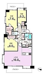 イトーピアたまプラーザ 3LDKの間取図画像