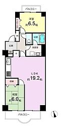 エクレール宮前平 2LDKの間取図画像
