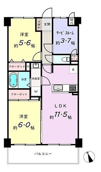 間取りを拡大表示